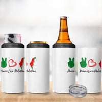Peace Love Palestine 4 in 1 Can Cooler Tumbler Gaza Palestinian Flag - Wonder Print Shop