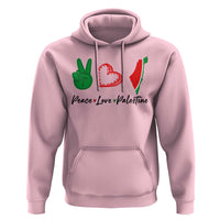 Peace Love Palestine Hoodie Gaza Palestinian Flag - Wonder Print Shop