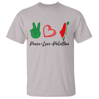 Peace Love Palestine T Shirt Gaza Palestinian Flag - Wonder Print Shop