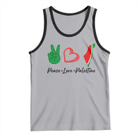 Peace Love Palestine Tank Top Gaza Palestinian Flag - Wonder Print Shop