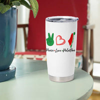 Peace Love Palestine Tumbler Cup Gaza Palestinian Flag - Wonder Print Shop