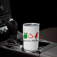 Peace Love Palestine Tumbler Cup Gaza Palestinian Flag - Wonder Print Shop