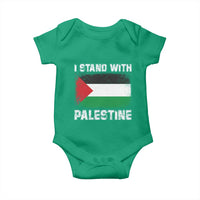 Stand With Palestine Baby Onesie Gaza Palestinian Flag - Wonder Print Shop