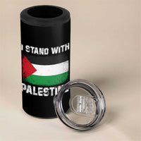 Stand With Palestine 4 in 1 Can Cooler Tumbler Gaza Palestinian Flag - Wonder Print Shop