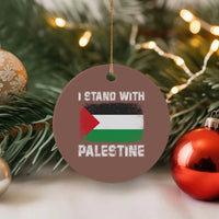 Stand With Palestine Ceramic Ornament Gaza Palestinian Flag - Wonder Print Shop