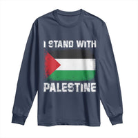 Stand With Palestine Long Sleeve Shirt Gaza Palestinian Flag - Wonder Print Shop