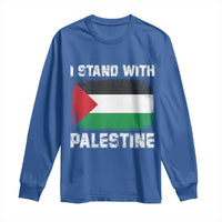Stand With Palestine Long Sleeve Shirt Gaza Palestinian Flag - Wonder Print Shop