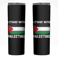 Stand With Palestine Skinny Tumbler Gaza Palestinian Flag - Wonder Print Shop