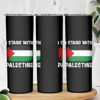 Stand With Palestine Skinny Tumbler Gaza Palestinian Flag - Wonder Print Shop