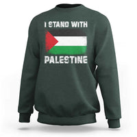 Stand With Palestine Sweatshirt Gaza Palestinian Flag - Wonder Print Shop