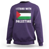 Stand With Palestine Sweatshirt Gaza Palestinian Flag - Wonder Print Shop