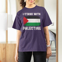 Stand With Palestine T Shirt For Women Gaza Palestinian Flag - Wonder Print Shop