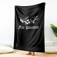 Free Palestine Throw Blanket Palestinian Olives Fruits - Wonder Print Shop