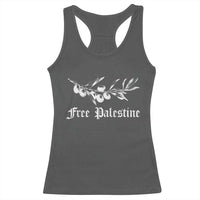 Free Palestine Racerback Tank Top Palestinian Olives Fruits - Wonder Print Shop