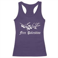 Free Palestine Racerback Tank Top Palestinian Olives Fruits - Wonder Print Shop