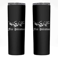Free Palestine Skinny Tumbler Palestinian Olives Fruits - Wonder Print Shop