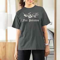 Free Palestine T Shirt For Women Palestinian Olives Fruits - Wonder Print Shop