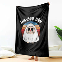 Cute Ghost Halloween Costume Throw Blanket Retro Spooky Trending Cartoon La Boo Boo - Wonder Print Shop