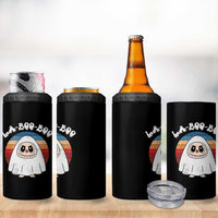 Cute Ghost Halloween Costume 4 in 1 Can Cooler Tumbler Retro Spooky Trending Cartoon La Boo Boo - Wonder Print Shop