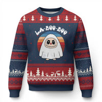 Cute Ghost Halloween Costume Ugly Christmas Sweater Retro Spooky Trending Cartoon La Boo Boo - Wonder Print Shop