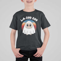 Cute Ghost Halloween Costume T Shirt For Kid Retro Spooky Trending Cartoon La Boo Boo - Wonder Print Shop