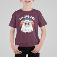 Cute Ghost Halloween Costume T Shirt For Kid Retro Spooky Trending Cartoon La Boo Boo - Wonder Print Shop