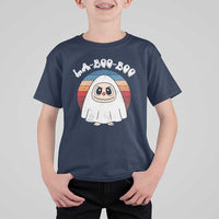 Cute Ghost Halloween Costume T Shirt For Kid Retro Spooky Trending Cartoon La Boo Boo - Wonder Print Shop
