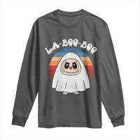 Cute Ghost Halloween Costume Long Sleeve Shirt Retro Spooky Trending Cartoon La Boo Boo - Wonder Print Shop