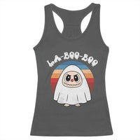 Cute Ghost Halloween Costume Racerback Tank Top Retro Spooky Trending Cartoon La Boo Boo - Wonder Print Shop