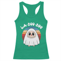 Cute Ghost Halloween Costume Racerback Tank Top Retro Spooky Trending Cartoon La Boo Boo - Wonder Print Shop