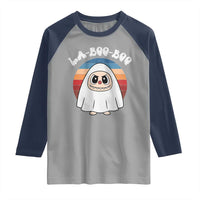 Cute Ghost Halloween Costume Raglan Shirt Retro Spooky Trending Cartoon La Boo Boo - Wonder Print Shop