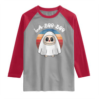Cute Ghost Halloween Costume Raglan Shirt Retro Spooky Trending Cartoon La Boo Boo - Wonder Print Shop