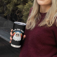 Cute Ghost Halloween Costume Tumbler Cup Retro Spooky Trending Cartoon La Boo Boo - Wonder Print Shop