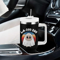 Cute Ghost Halloween Costume Tumbler With Handle Retro Spooky Trending Cartoon La Boo Boo - Wonder Print Shop