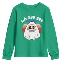 Cute Ghost Halloween Costume Youth Sweatshirt Retro Spooky Trending Cartoon La Boo Boo - Wonder Print Shop