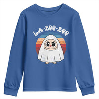 Cute Ghost Halloween Costume Youth Sweatshirt Retro Spooky Trending Cartoon La Boo Boo - Wonder Print Shop