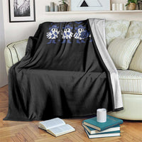 Dallas Ghost Halloween Throw Blanket Retro Halloween Costume Cowboy Fan - Wonder Print Shop