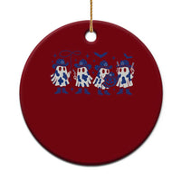 Dallas Ghost Halloween Ceramic Ornament Retro Halloween Costume Cowboy Fan - Wonder Print Shop