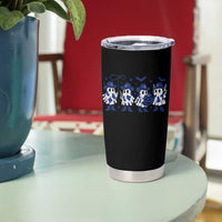 Dallas Ghost Halloween Tumbler Cup Retro Halloween Costume Cowboy Fan - Wonder Print Shop