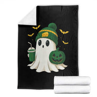 Halloween Packers Ghost Throw Blanket Pumpkin Ghost Costume Cheesehead - Wonder Print Shop