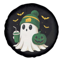 Halloween Packers Ghost Spare Tire Cover Pumpkin Ghost Costume Cheesehead - Wonder Print Shop