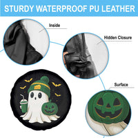 Halloween Packers Ghost Spare Tire Cover Pumpkin Ghost Costume Cheesehead - Wonder Print Shop