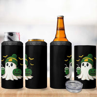 Halloween Packers Ghost 4 in 1 Can Cooler Tumbler Pumpkin Ghost Costume Cheesehead - Wonder Print Shop