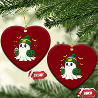 Halloween Packers Ghost Ceramic Ornament Pumpkin Ghost Costume Cheesehead - Wonder Print Shop
