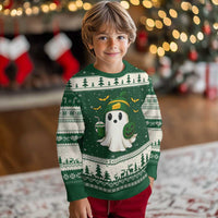 Halloween Packers Ghost Ugly Christmas Sweater Pumpkin Ghost Costume Cheesehead - Wonder Print Shop