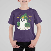 Halloween Packers Ghost T Shirt For Kid Pumpkin Ghost Costume Cheesehead - Wonder Print Shop