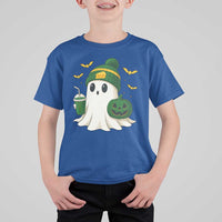 Halloween Packers Ghost T Shirt For Kid Pumpkin Ghost Costume Cheesehead - Wonder Print Shop
