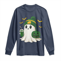 Halloween Packers Ghost Long Sleeve Shirt Pumpkin Ghost Costume Cheesehead - Wonder Print Shop
