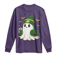 Halloween Packers Ghost Long Sleeve Shirt Pumpkin Ghost Costume Cheesehead - Wonder Print Shop
