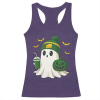 Halloween Packers Ghost Racerback Tank Top Pumpkin Ghost Costume Cheesehead - Wonder Print Shop